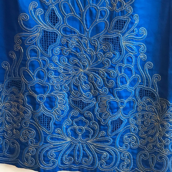 Lilly Pulitzer Shauna Embroidered Tunic sz 4 Blue - Picture 5 of 5